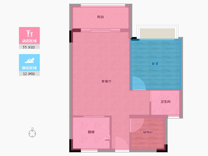 福建省-漳州市-碧桂园花仙府墅-62.49-户型库-动静分区