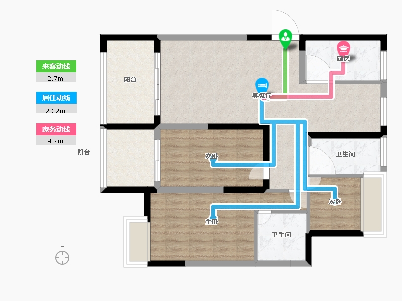 福建省-南平市-绿欧·香槟城-86.00-户型库-动静线