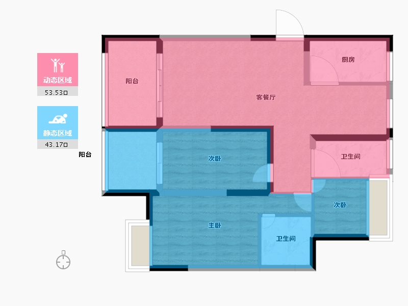 福建省-南平市-绿欧·香槟城-86.00-户型库-动静分区