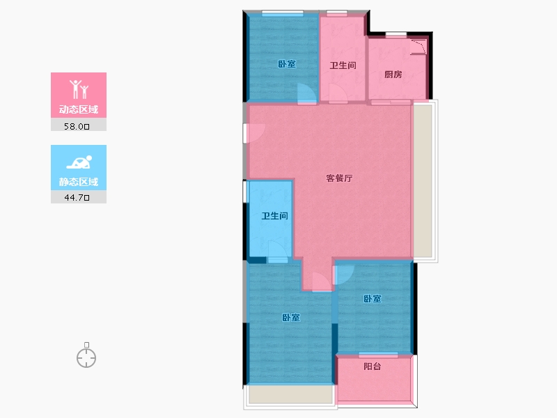 浙江省-杭州市-星创城-92.54-户型库-动静分区