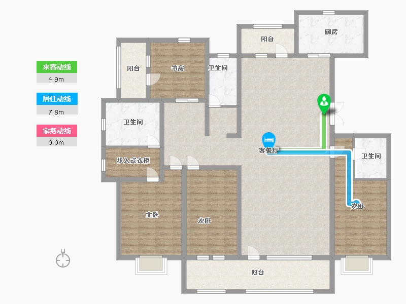 山东省-青岛市-省房万豪庄园-177.01-户型库-动静线