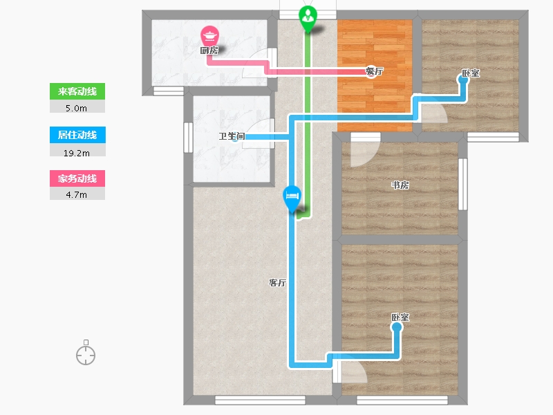 新疆维吾尔自治区-乌鲁木齐市-绿谷春天2期-71.21-户型库-动静线