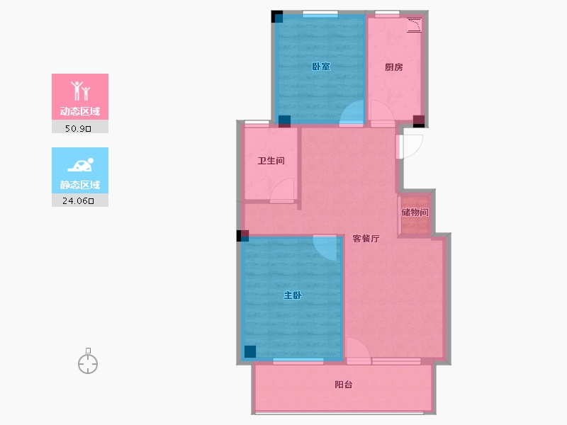 山东省-烟台市-状元府-66.92-户型库-动静分区