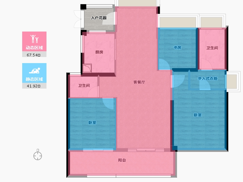 浙江省-绍兴市-杭州湾世纪城-102.12-户型库-动静分区