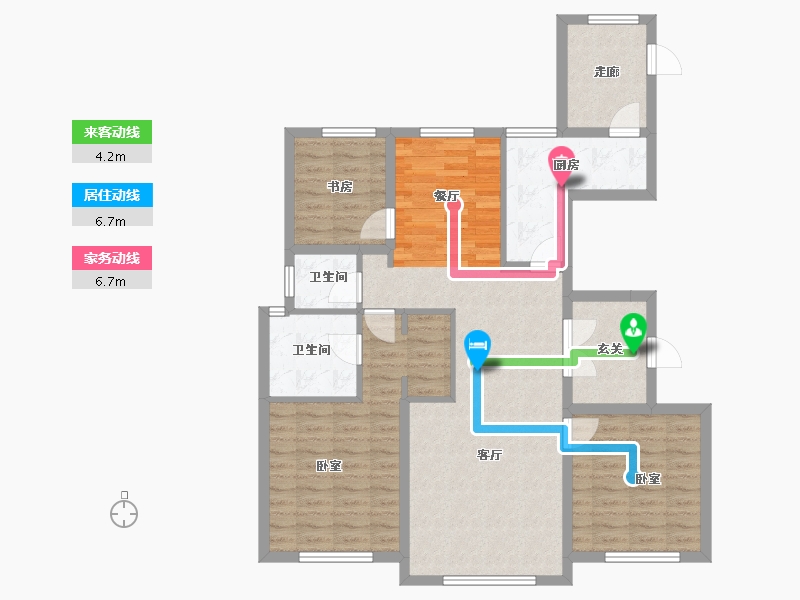 新疆维吾尔自治区-乌鲁木齐市-绿谷春天2期-102.28-户型库-动静线