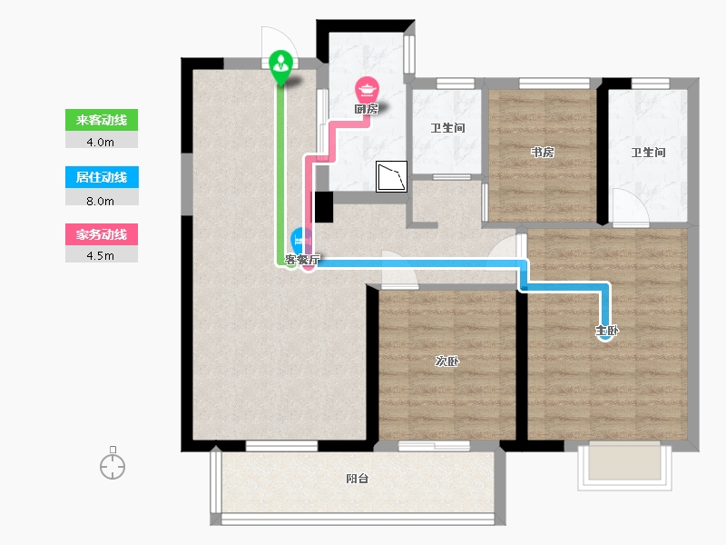 江西省-赣州市-保利嘉福·领秀山-86.40-户型库-动静线