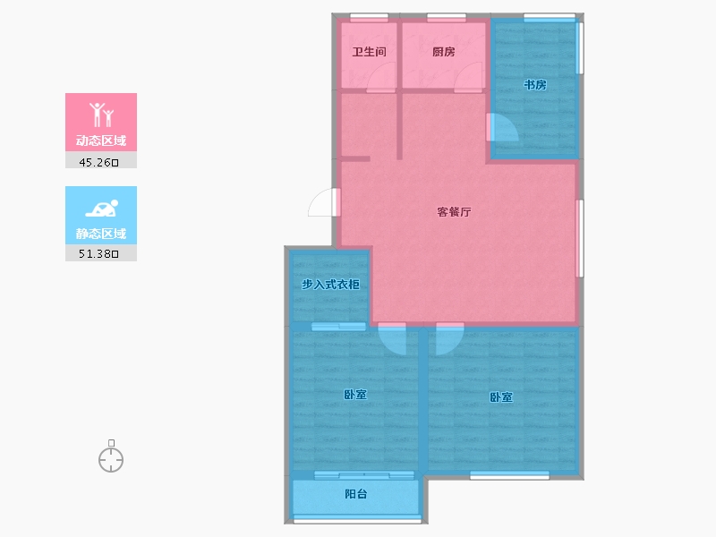 山东省-烟台市-乡村记忆山水园-86.95-户型库-动静分区