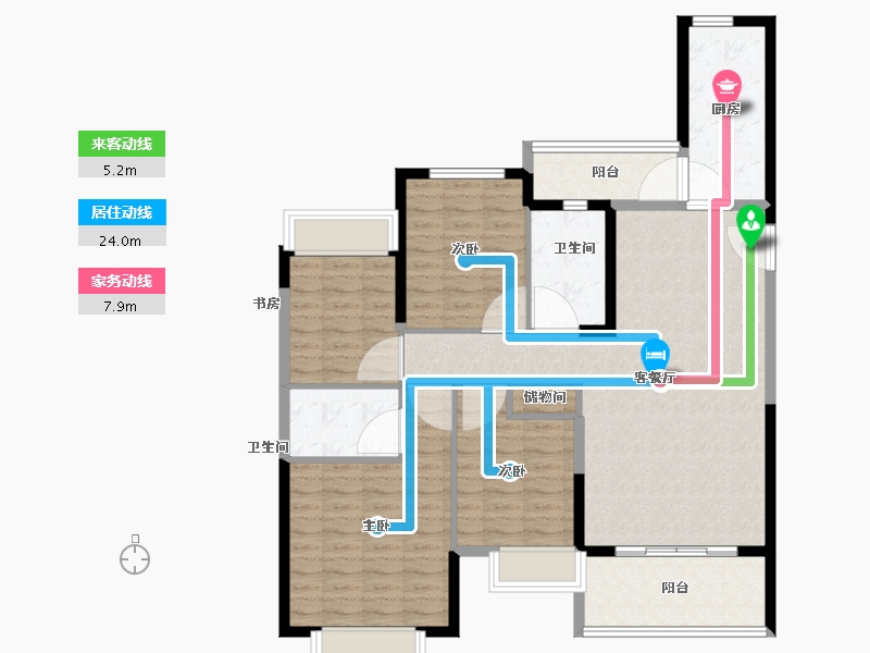 福建省-南平市-南平恒大御景-112.99-户型库-动静线