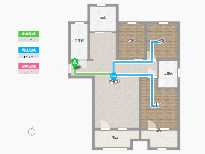 山东省-青岛市-联谊枫林小镇-105.01-户型库-动静线