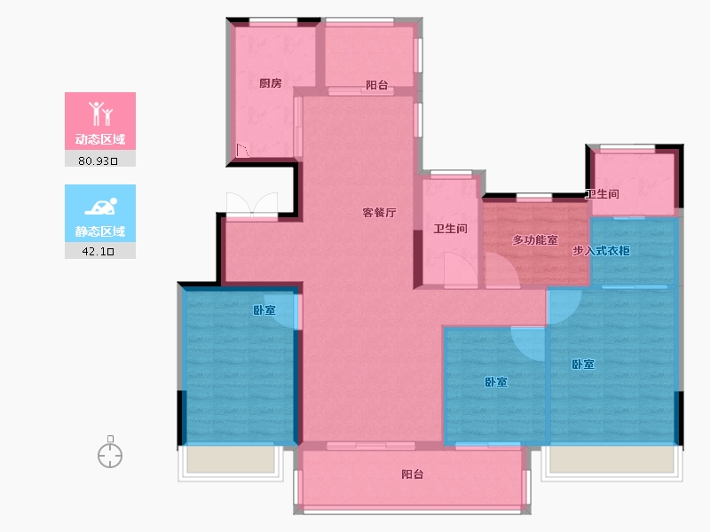 浙江省-舟山市-广宇锦澜府邸-111.01-户型库-动静分区