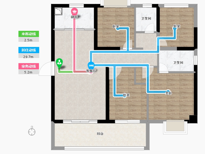 福建省-泉州市-海峡1号-95.00-户型库-动静线