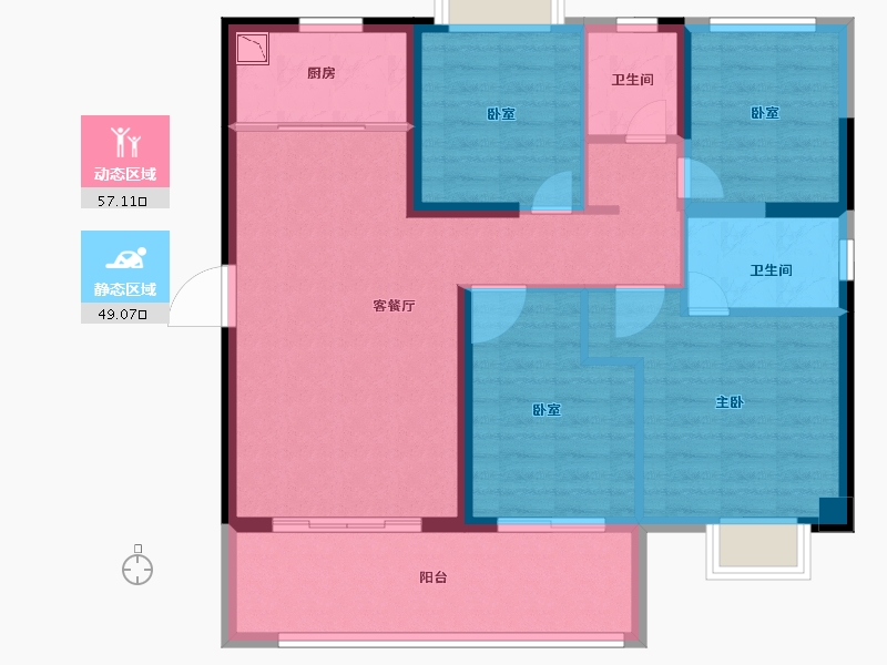 福建省-泉州市-海峡1号-95.00-户型库-动静分区