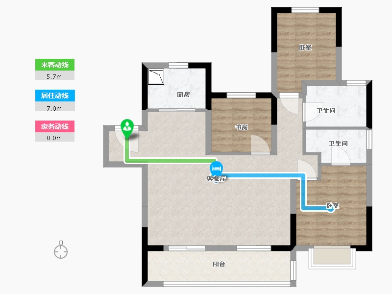 安徽省-合肥市-斌锋当代府MOMΛ-91.00-户型库-动静线