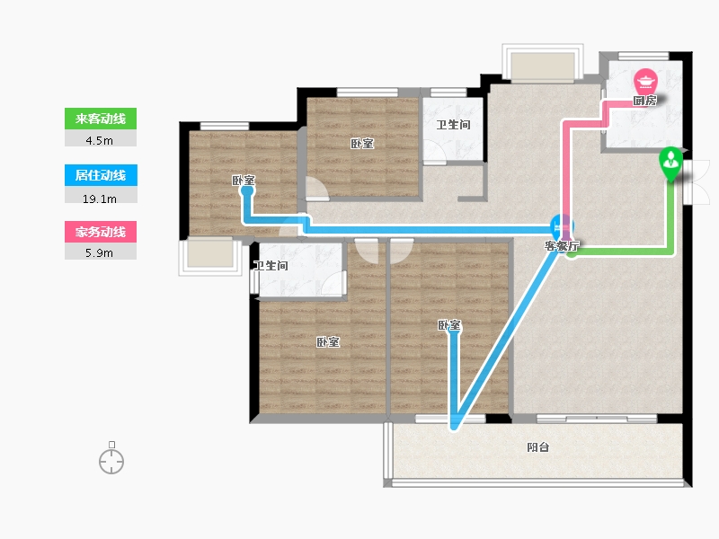 福建省-莆田市-凯天青山城峰璟-118.00-户型库-动静线