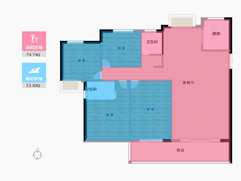 福建省-莆田市-凯天青山城峰璟-118.00-户型库-动静分区