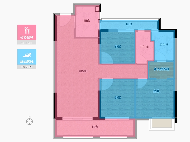 福建省-泉州市-中梁荣誉城心首府-81.00-户型库-动静分区