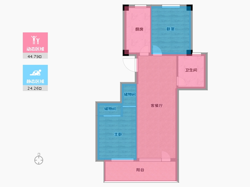 山东省-烟台市-状元府-61.31-户型库-动静分区