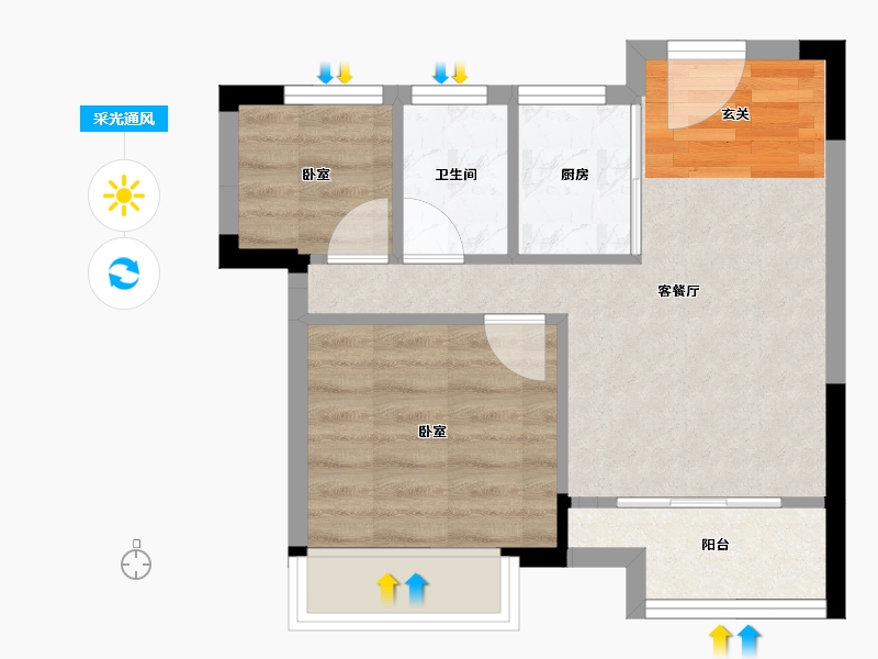 浙江省-嘉兴市-吉翔欣隆府-42.09-户型库-采光通风