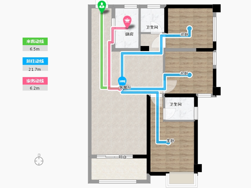 福建省-龙岩市-交发龙岩风景-88.00-户型库-动静线