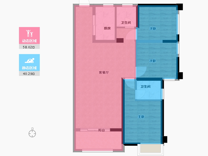 福建省-龙岩市-交发龙岩风景-88.00-户型库-动静分区