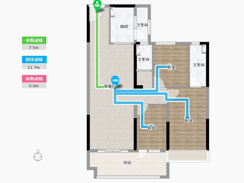 山东省-滨州市-碧桂园恒信·凤栖醴唐-108.00-户型库-动静线