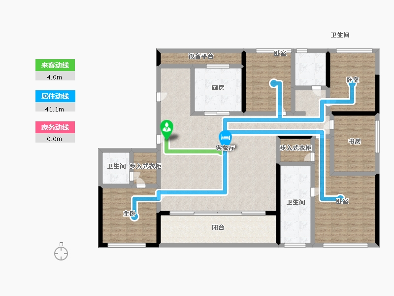 浙江省-温州市-滨江壹号-156.00-户型库-动静线