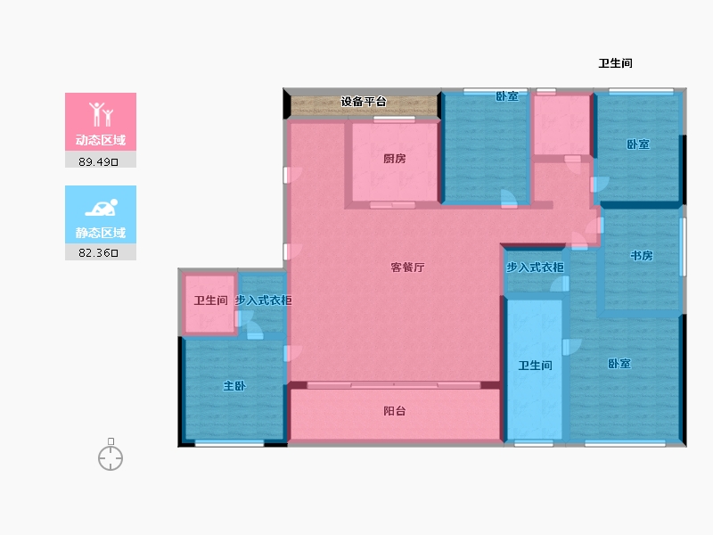 浙江省-温州市-滨江壹号-156.00-户型库-动静分区