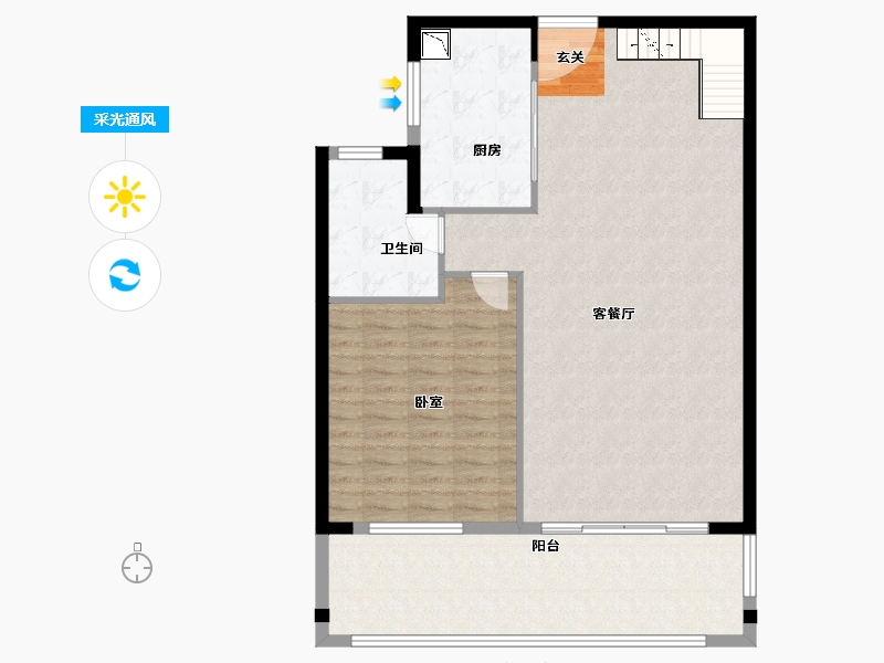 福建省-漳州市-禹洲雍江府-107.08-户型库-采光通风