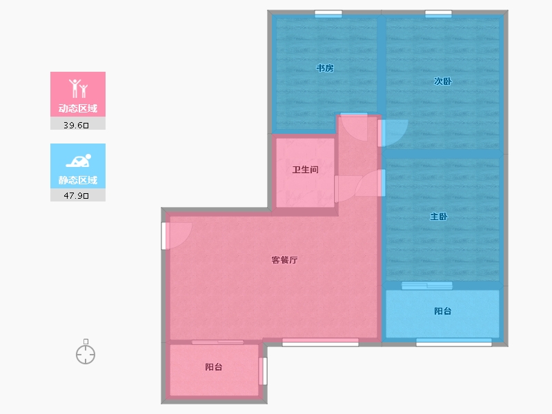 山东省-青岛市-明德小镇公寓-78.00-户型库-动静分区