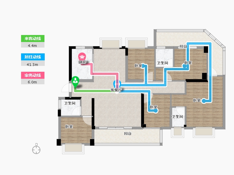 福建省-龙岩市-城发汇金望郡-138.00-户型库-动静线