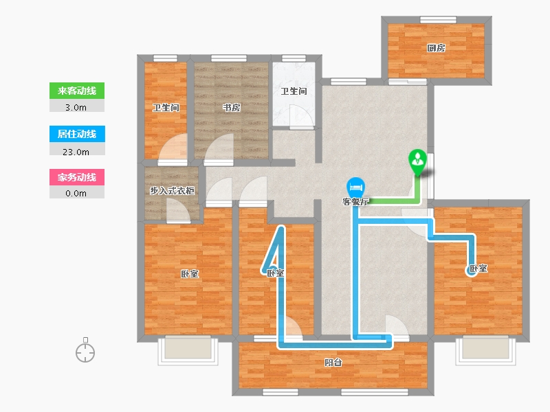 山东省-青岛市-省房万豪庄园-128.00-户型库-动静线