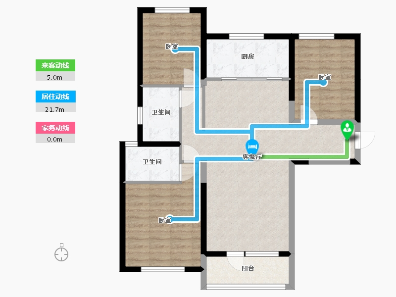 宁夏回族自治区-银川市-中海河山郡-90.72-户型库-动静线