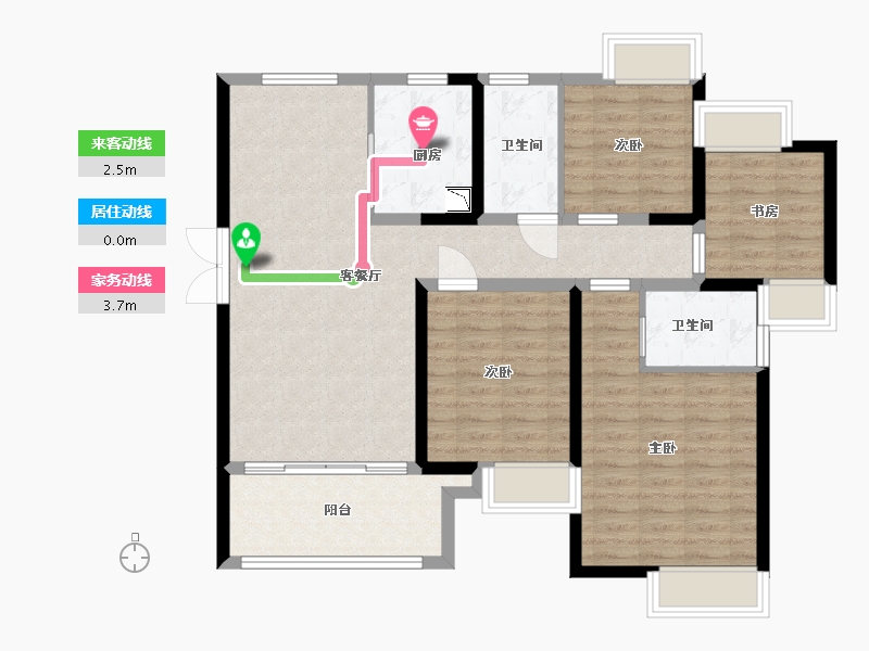 江西省-赣州市-东方君庭-100.00-户型库-动静线