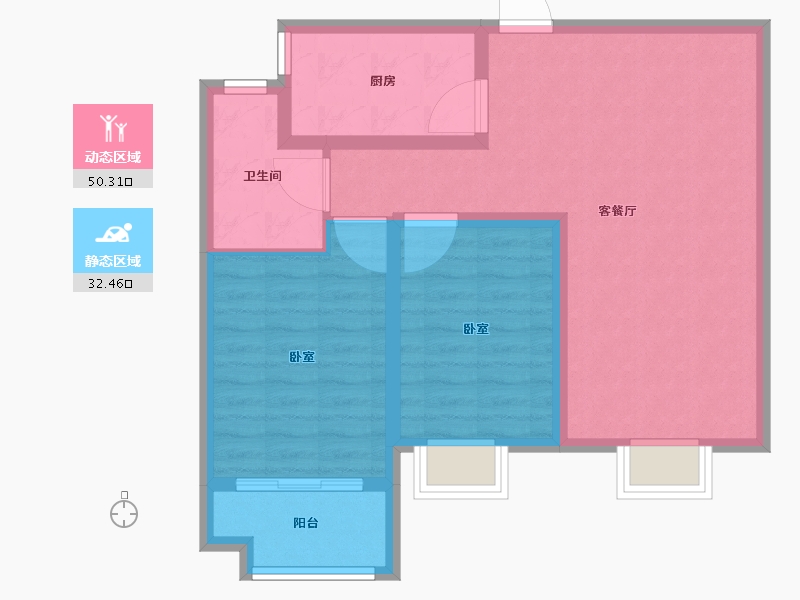 山东省-济南市-三箭瑞景苑-73.99-户型库-动静分区