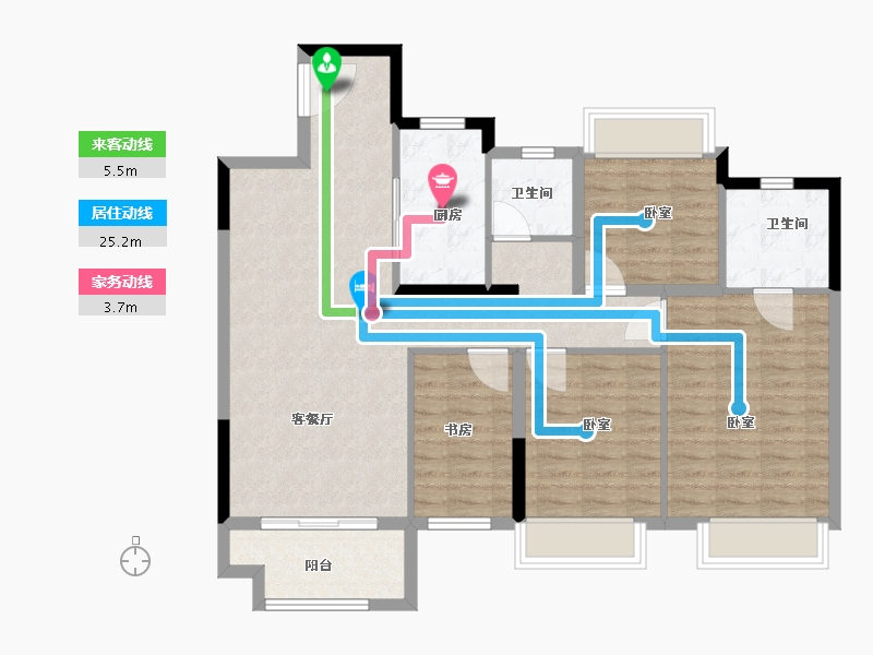 浙江省-湖州市-大发德光·融悦锦园-102.10-户型库-动静线