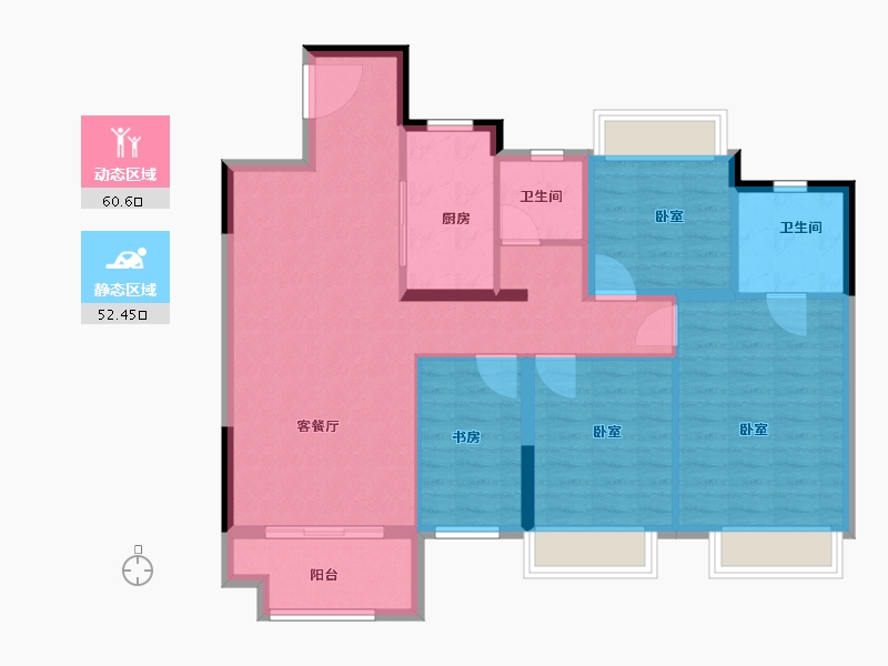 浙江省-湖州市-大发德光·融悦锦园-102.10-户型库-动静分区