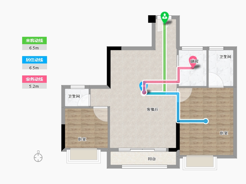 福建省-漳州市-云霄大唐印象-86.00-户型库-动静线