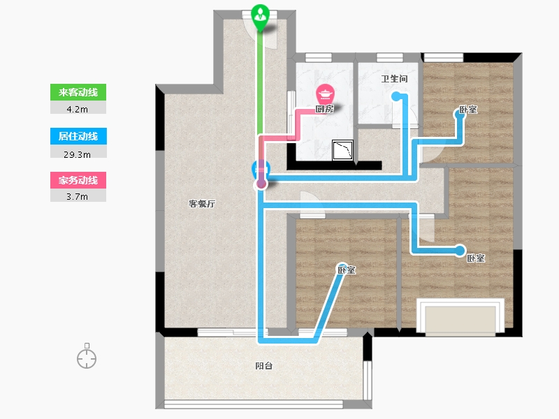 安徽省-合肥市-兴港和昌云庭-78.00-户型库-动静线