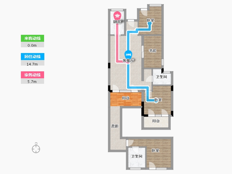 浙江省-湖州市-绿城晓荷江南-97.00-户型库-动静线