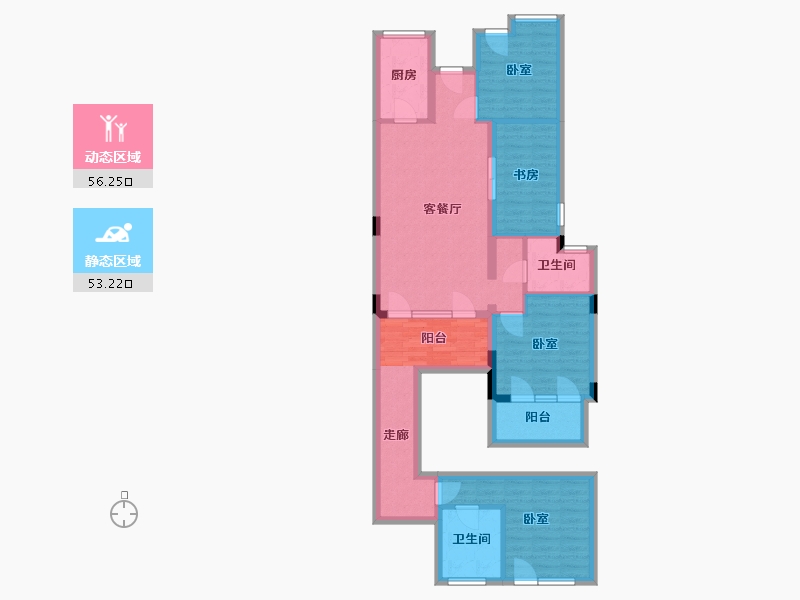 浙江省-湖州市-绿城晓荷江南-97.00-户型库-动静分区