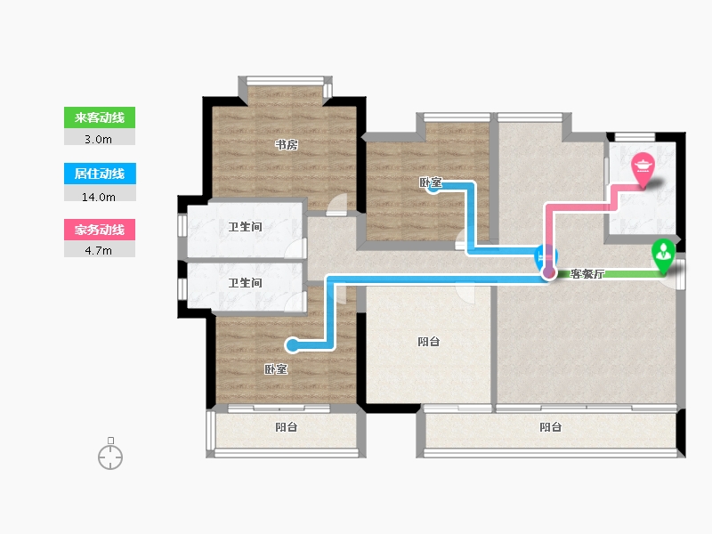 福建省-莆田市-大唐三盛·国韵世家-102.00-户型库-动静线