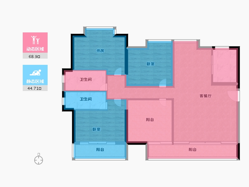 福建省-莆田市-大唐三盛·国韵世家-102.00-户型库-动静分区