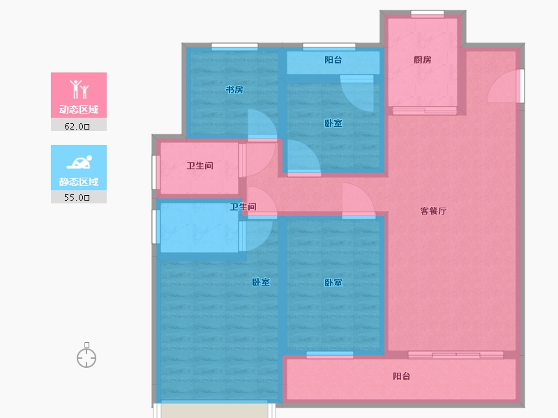 浙江省-温州市-招商德信·博悦湾-103.00-户型库-动静分区