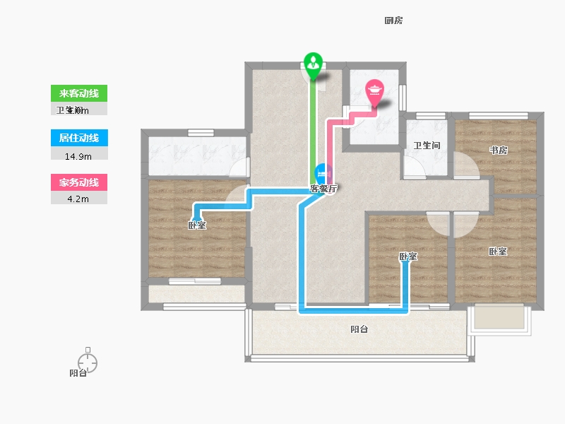 福建省-莆田市-大唐三盛·国韵世家-94.00-户型库-动静线