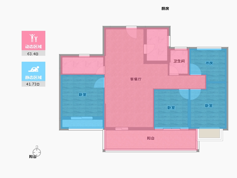 福建省-莆田市-大唐三盛·国韵世家-94.00-户型库-动静分区