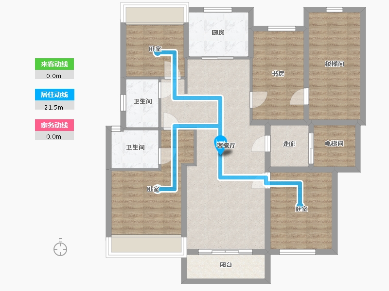 浙江省-湖州市-保利·堂悦-116.02-户型库-动静线