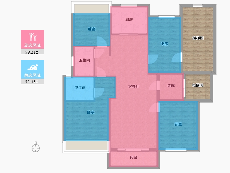 浙江省-湖州市-保利·堂悦-116.02-户型库-动静分区