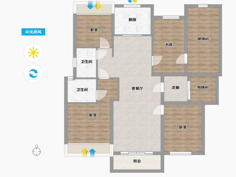 浙江省-湖州市-保利·堂悦-116.02-户型库-采光通风