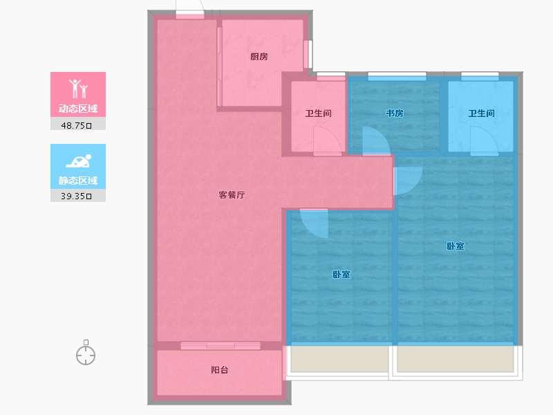 浙江省-湖州市-保利·堂悦-79.38-户型库-动静分区