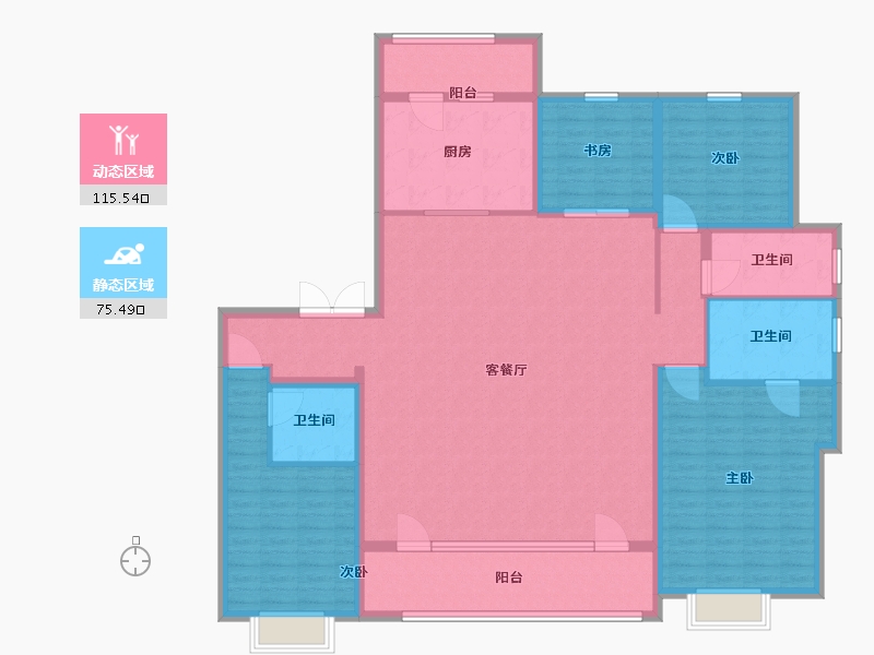 山东省-青岛市-海尔产城创奥园翡翠云城-174.01-户型库-动静分区